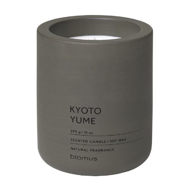 Blomus Scented Candle: Kyoto Yume in Dark Grey Container Fraga 9cm Diameter