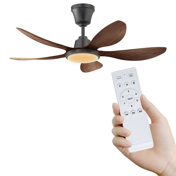 AUSMA 5 Blades Modern Luxury LED Ceiling Fan with Remote Control