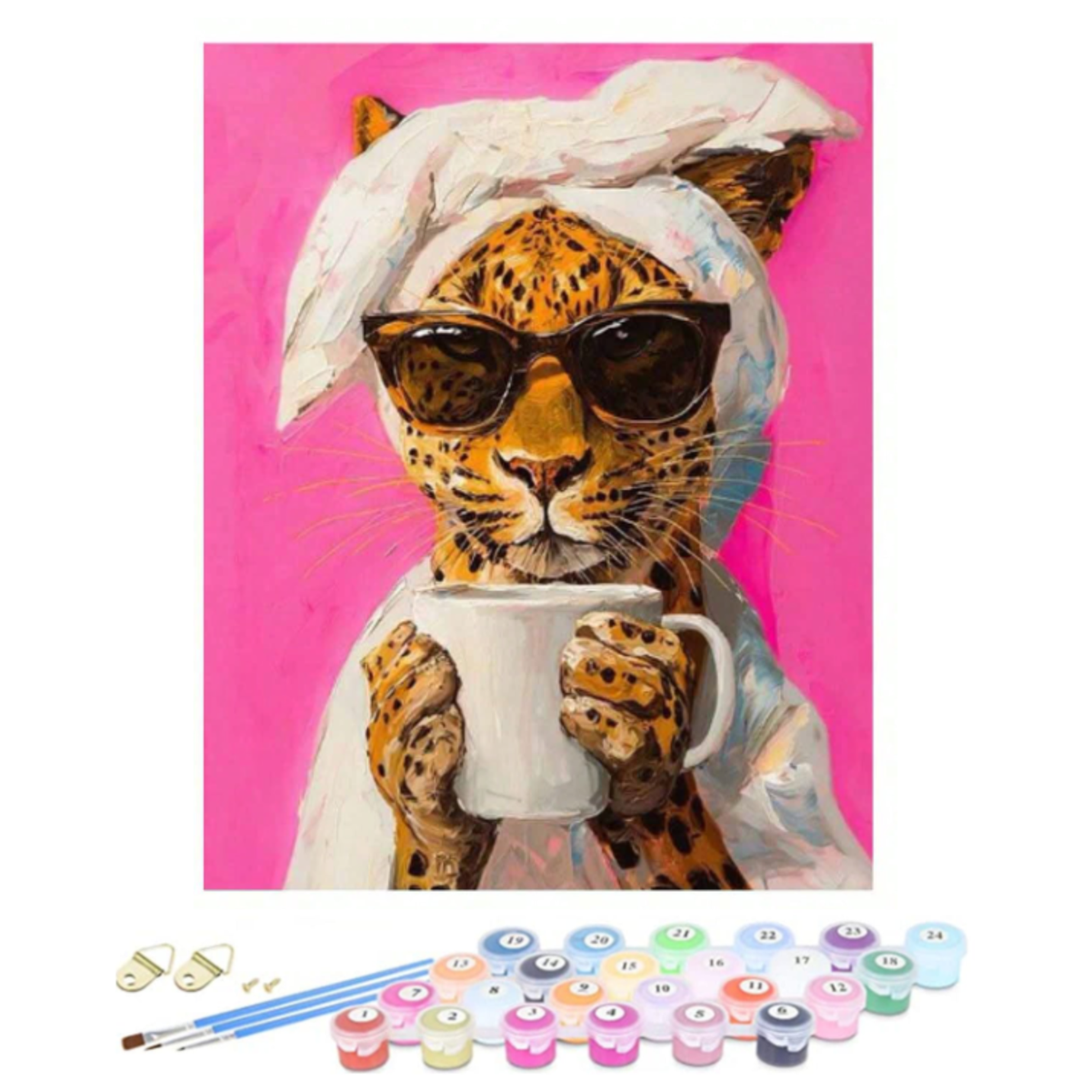 DIY Number Painting Kit ,Unframed - Stunning Art with Ease! Funky