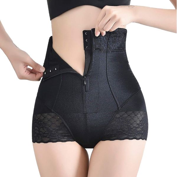 High Waist Women Shaper Trainer Body Tummy Belly Control Shapewear with Zip