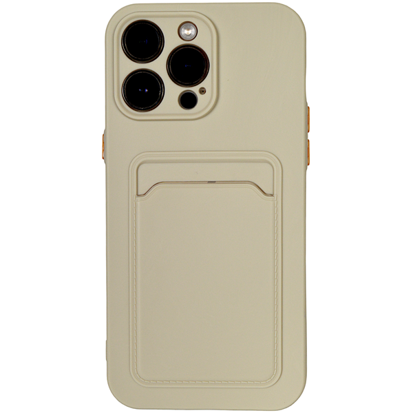 Beige - Phone Case with Card Holder &amp; Pro Camera - Iphone 14 Pro Max