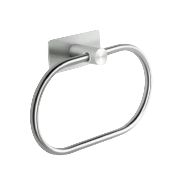 Stainless Steel Bathroom Towel Ring Holder - Silver