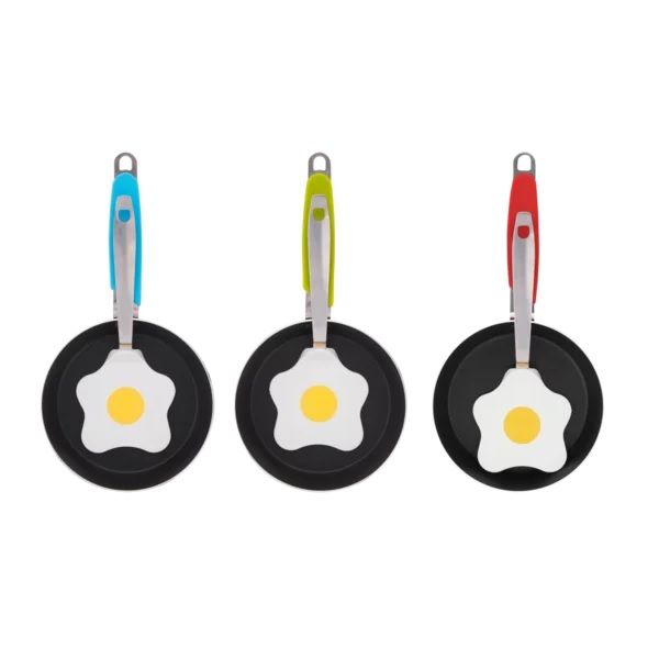 Non-Stick Frying Pan and Spatula Set - 3 Pack