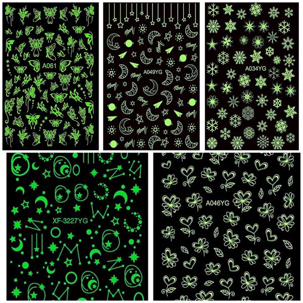 Nail Art Stickers - Self-Adhesive Florescent