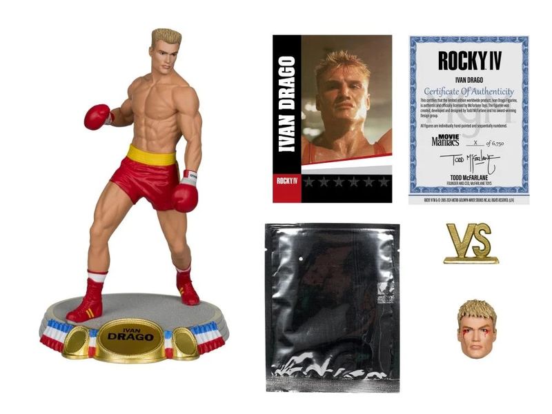 Movie Maniacs Rocky 4 Ivan Drago 6 Inch Posed Figure