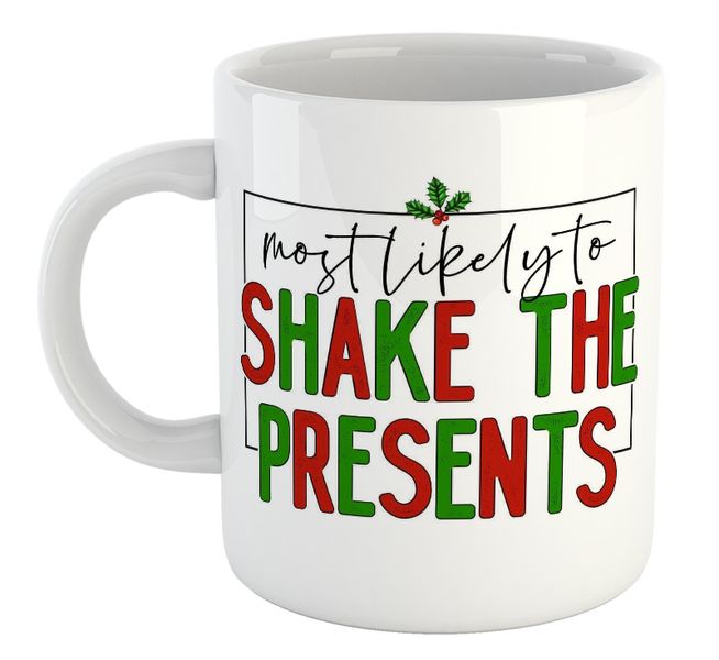 Most Likely To Shake Their Presents Christmas Gift Mug
