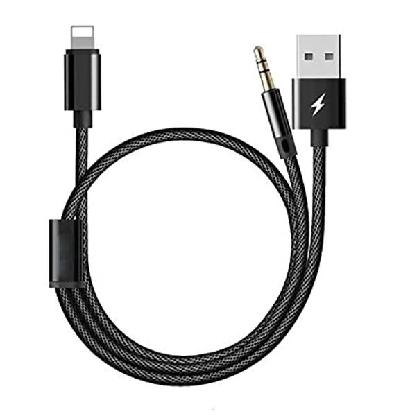 AUX Adapter Lightning to 3.5mm Charging &amp; Listening Cable 1.2M YAU18
