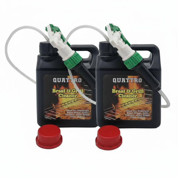 Quattro 1L Braai and Grill Cleaner - Grease and Grime Remover - 2 Pack