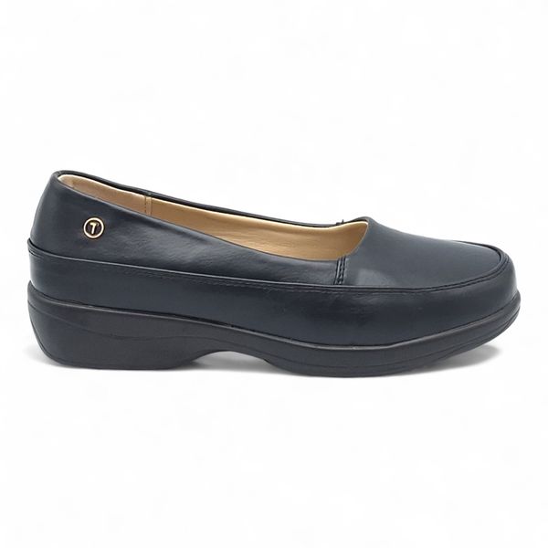 TTP Women Black Round Toe Loafer HT240426
