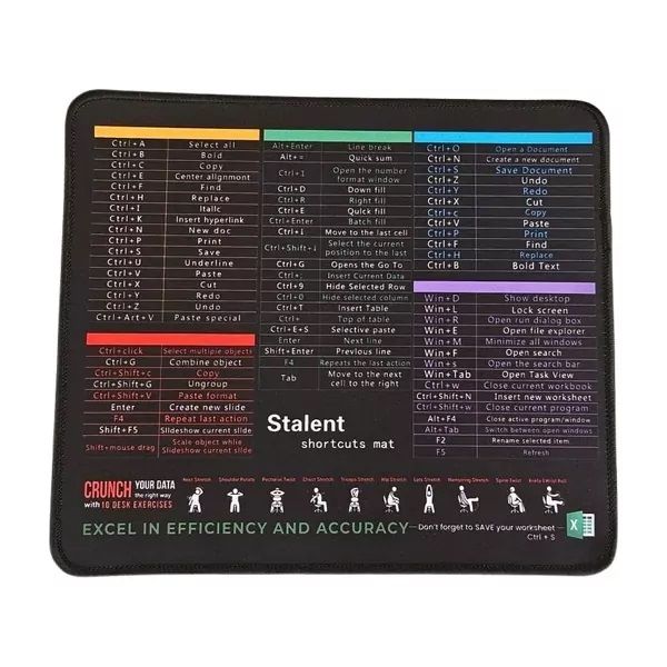 Thick Smooth and Stable Excel Anti-Slip Mouse Pad