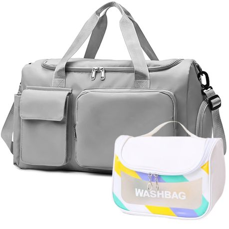 Fashionable Waterproof Multi Task Travel Gym Duffel Bag With Toiletry Bag Image