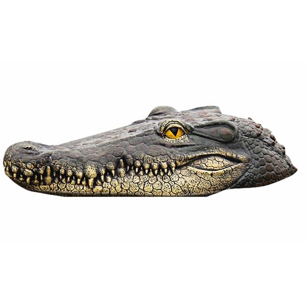 Garden Decor Fountain Pool Pond Simulation Floating Crocodile Head (32cm)