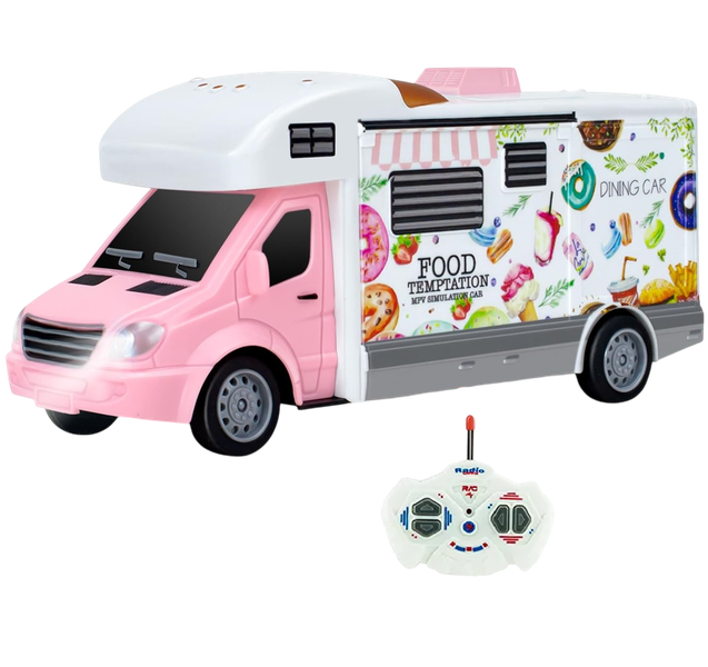 Pink Remote Control Food Truck Toy