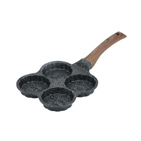 Mini 4 Hole Breakfast Eggs Burger Baking Frying Omelette Non-stick Pan
