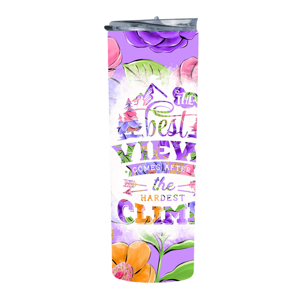 Violet The Best View 20 Oz Straight Skinny Tumbler 011