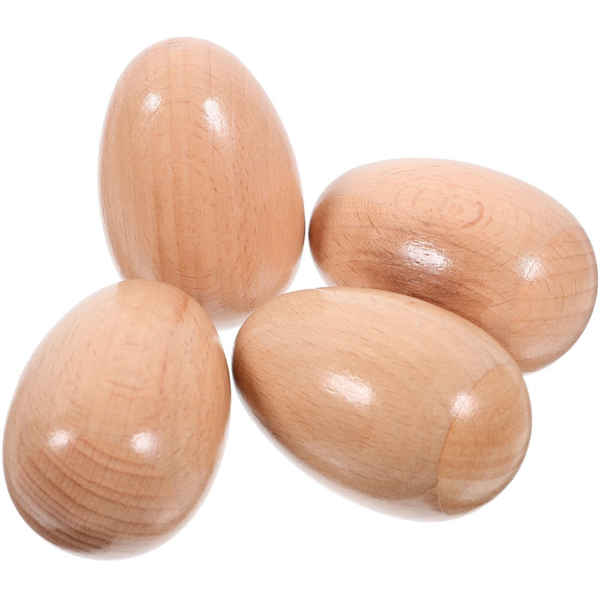 Wood Egg Shakers Set, 4Pcs Egg Hand Percussion Shakers