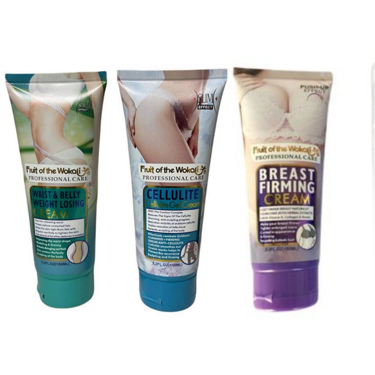 Fruit of The Wokali Set Waist, Fat Burning & Breast Fiming Creams