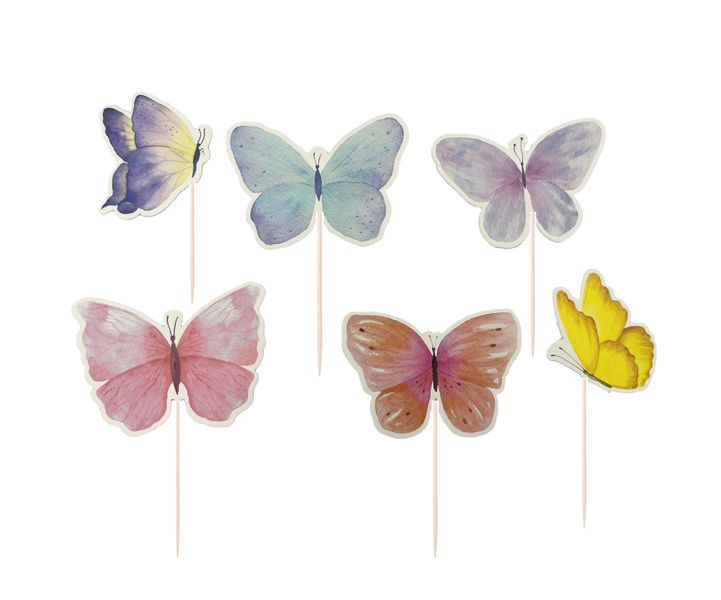 Variety Butterfly Cupcake Toppers - 12 Toppers