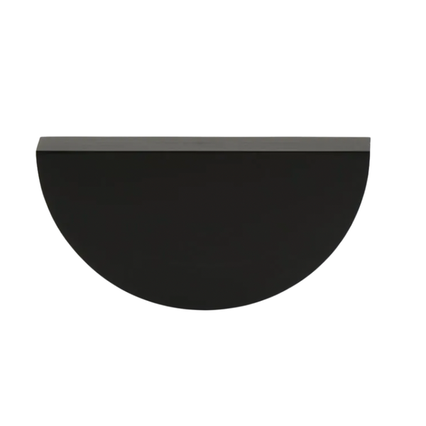 Half Moon Handle, Solid, Black, 64mm