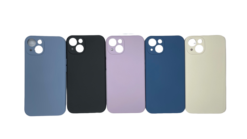 5 X Liquid Silicone Cover for iPhone 13 Mini With Camera Cut-Out Case