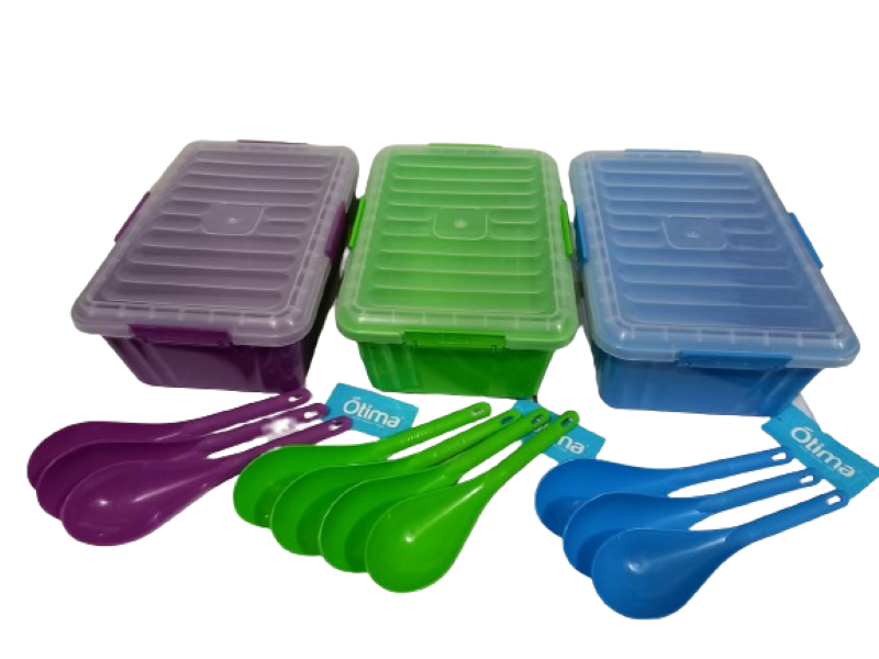 Otima 4L Lock Lunch Box with Rice Spoon Set