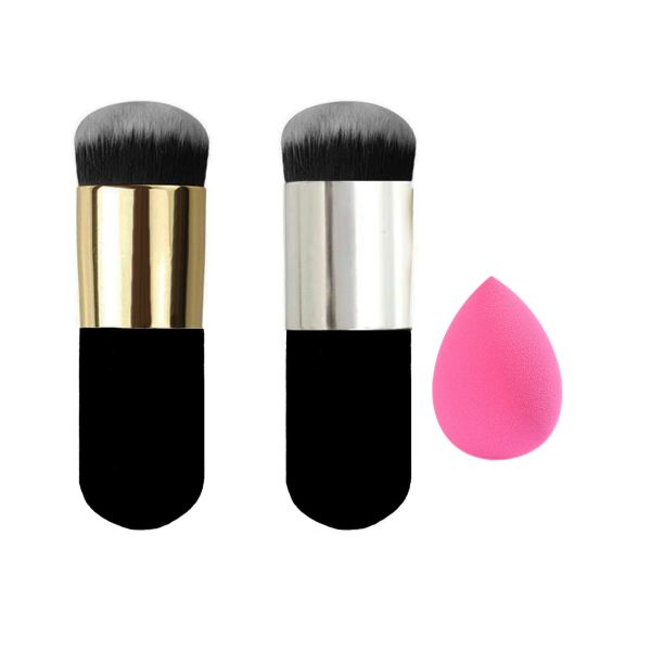 2 Pieces Foundation Brush, Chubby Makeup Brush