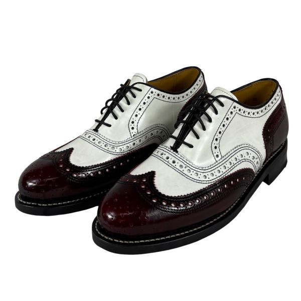 Johnston &amp; Murphy Leather Wine Daisy Brogue Shoe