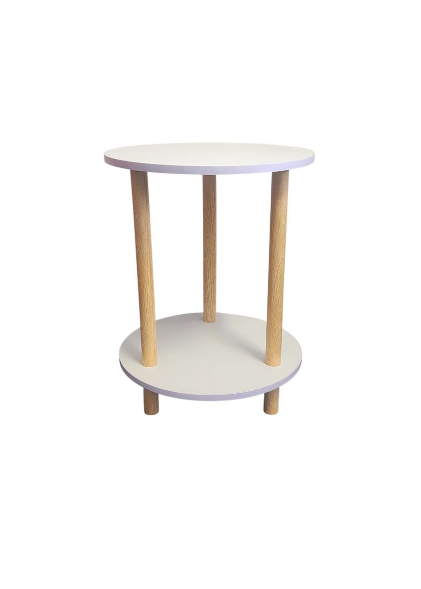 Round Portable 2 Tire Corner Side End Table - For Bedroom Living Room