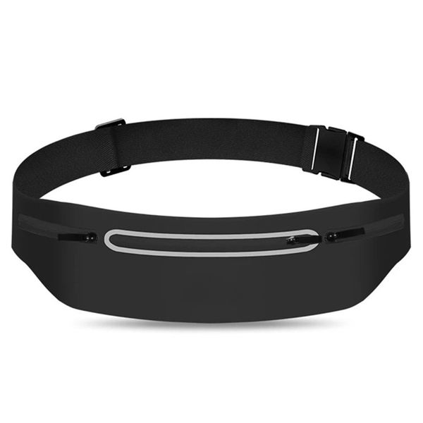 Slim Running Belt for Phone - Ultra Thin Waterproof Waist Bag with Pockets