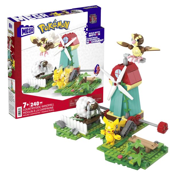 Mega Pokémon Countryside Windmill With Action Figures (240 Pieces)