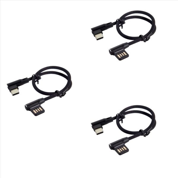 90 Degree Usb 2 0 Data Cable With Sleeve For Tablet &amp; Phone 15Cm