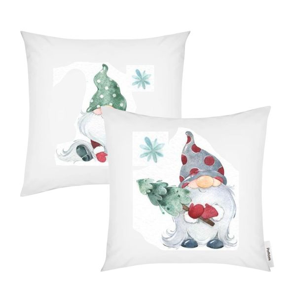 Pandok - Scatter Cushion Cover Set - Watercolour Christmas Gnomes