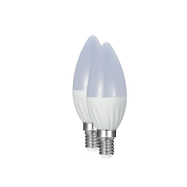 Bulk Pack x 5 Current Light Bulb LED E14 Candle 2 Pack 3W Warm White