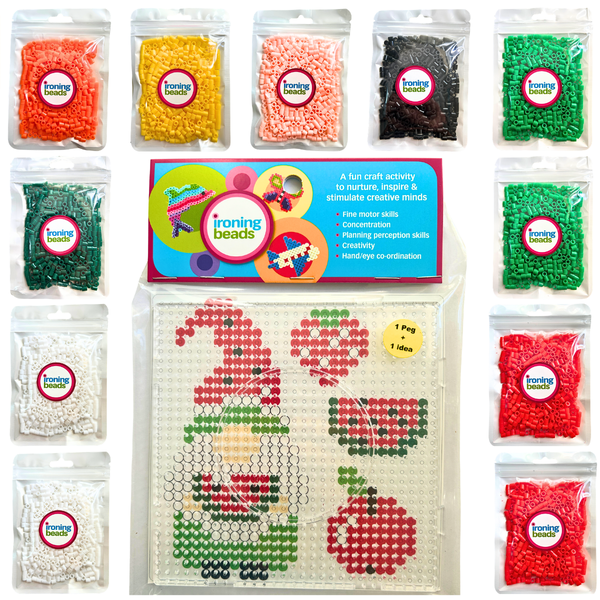 Ironing Beads - Bead &amp; Pegboard Pack - Gnome Watermelon - 5500 Beads