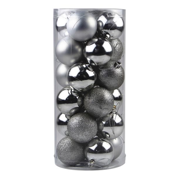 Silver Christmas Decorating Ball Ornaments