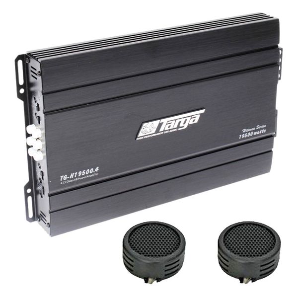 Targa TG-H19500.4 Hitman Series 19500w 4-Channel Amplifier &amp; Evo Tweeters
