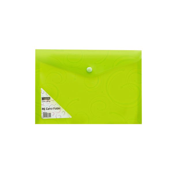 Meeco A5 Creative Colour Carry Folder - Green