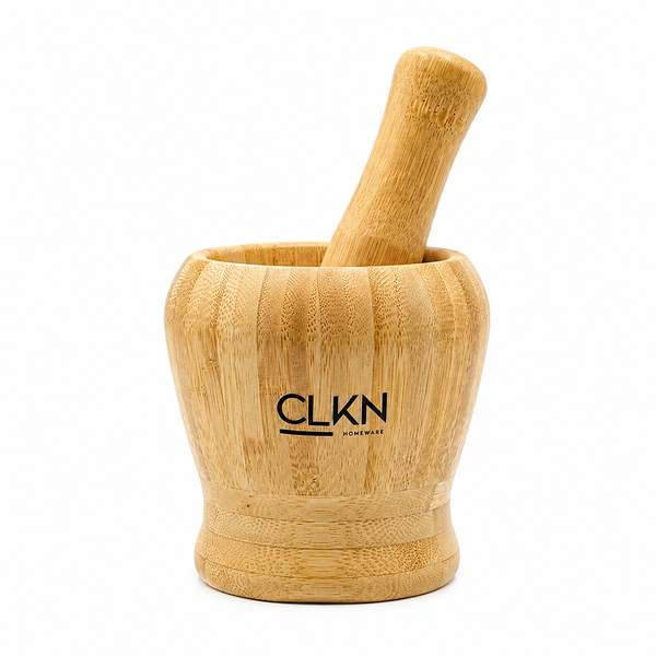 CLKN Bamboo HerbMaster Mortar &amp; Pestle Grinder