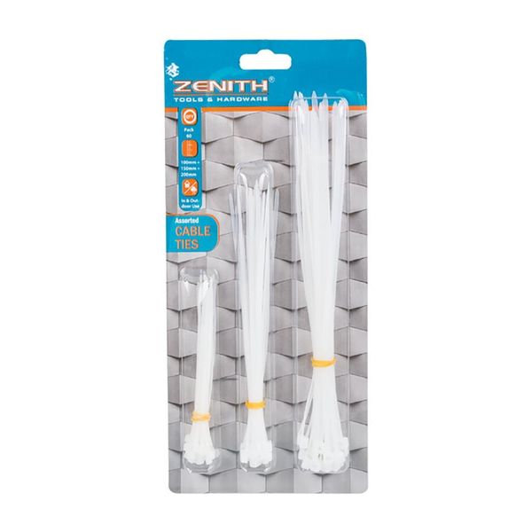 Bulk Pack x 5 Cable Ties 100/150/200mm 20pcs of Each per Pack