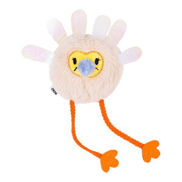 ZEZE Squeaky Crown Bird Cat Toy