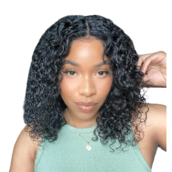 12 Curly Brazilian Hair 4x4 Closure Wig