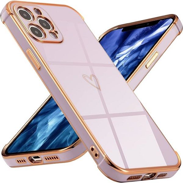 Electroplated love iPhone Cover - Purple