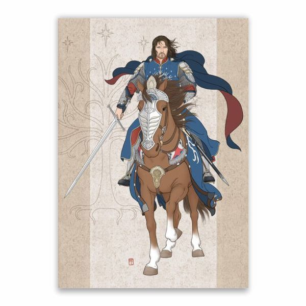 Aragorn Cartoon Poster - A1