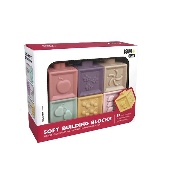 6 PieceSilicone Building Blocks