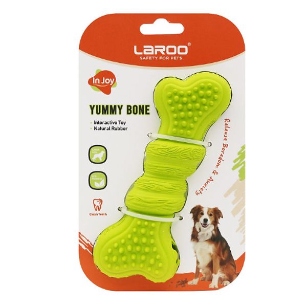 Yummy Bone Treat Dispenser Toy - Natural Rubber Chew Toy for Dogs