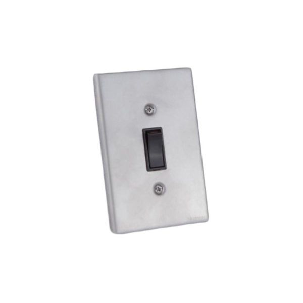 2 x Ausma Lever Wall Switch-1Way Silver Steel M01(S)-S