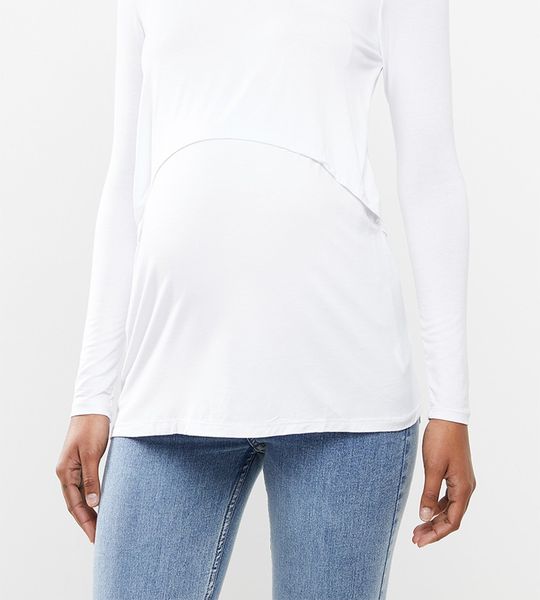 Women's Cotton On Maternity 2 In 1 Ls Top - White