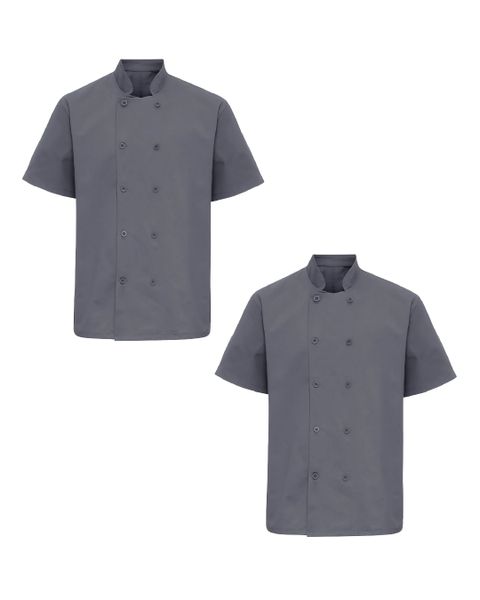 The Chef Collection Grey Cotton/Twill Short Slee image