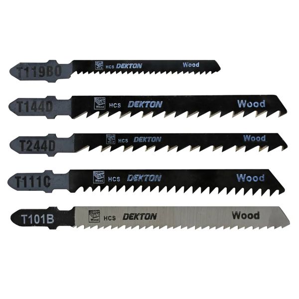 Dekton 5 Piece Jigsaw Blade T Type Set