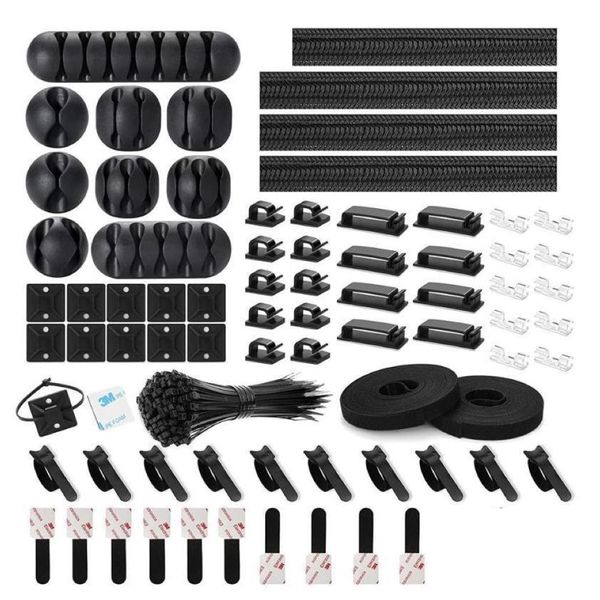 Tool DIY Multi Use Computer Cable Management Clips Jumbo Set of 126pcs